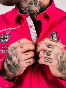 Pánska košeľa CIPO & BAXX CH151 FUCHIA Farba: Ružová, Konfekčná veľkosť: M