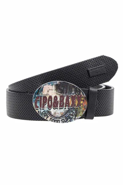 Opasok CIPO & BAXX CG206 BLACK Farba: Čierna, Dĺžka opasku: 85