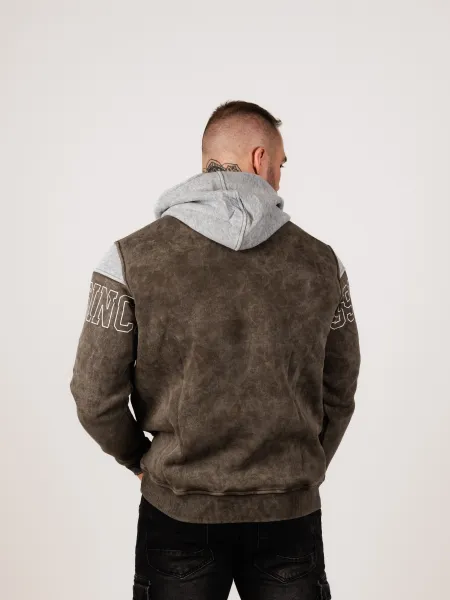 Pánska mikina CIPO & BAXX CL428 GREY-KHAKI Farba: Khaki, Konfekčná veľkosť: M