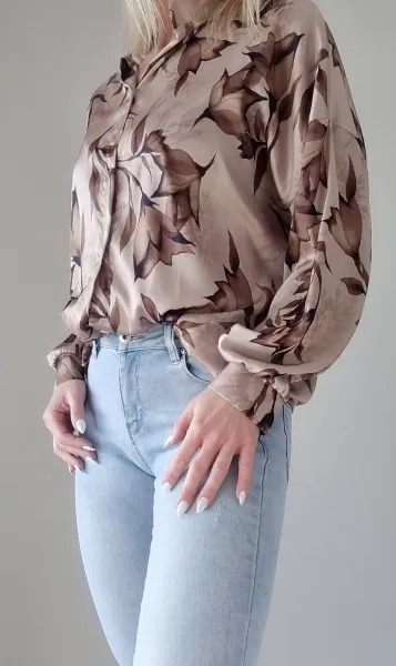 ASPERISSIA Dámska košeľa ADIL Farba: Hnedá, Konfekčná veľkosť: ONESIZE