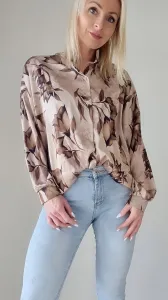 ASPERISSIA Dámska košeľa ADIL Farba: Hnedá, Konfekčná veľkosť: ONESIZE