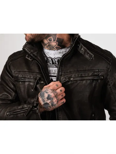 Pánska bunda CIPO & BAXX CM223 GREY Farba: Sivá, Konfekčná veľkosť: M