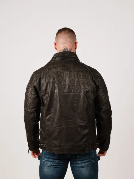 Pánska bunda CIPO & BAXX CM223 GREY Farba: Sivá, Konfekčná veľkosť: M