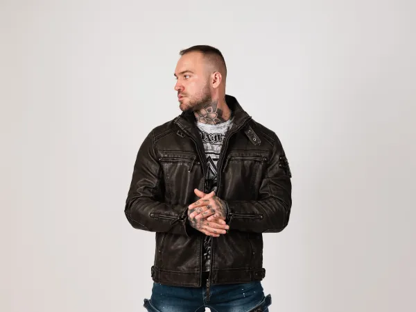 Pánska bunda CIPO & BAXX CM223 GREY Farba: Sivá, Konfekčná veľkosť: M
