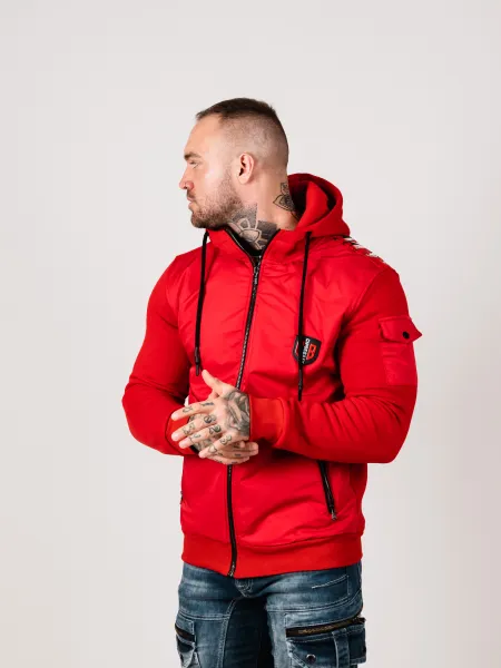 Pánska mikina CIPO & BAXX CL552 RED Farba: Červená, Konfekčná veľkosť: M