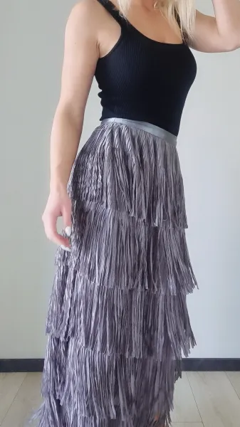 ASPERISSIA Dámska sukňa AISHA Farba: Sivá, Konfekčná veľkosť: ONESIZE