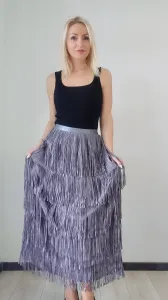 ASPERISSIA Dámska sukňa AISHA Farba: Sivá, Konfekčná veľkosť: ONESIZE