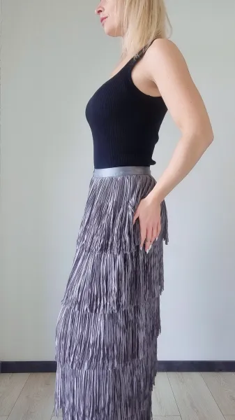 ASPERISSIA Dámska sukňa AISHA Farba: Sivá, Konfekčná veľkosť: ONESIZE