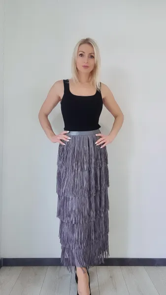 ASPERISSIA Dámska sukňa AISHA Farba: Sivá, Konfekčná veľkosť: ONESIZE