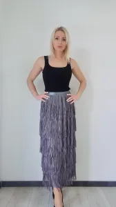 ASPERISSIA Dámska sukňa AISHA Farba: Sivá, Konfekčná veľkosť: ONESIZE
