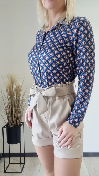 ASPERISSIA Dámska košeľa GELLA Farba: Modrá, Konfekčná veľkosť: ONESIZE