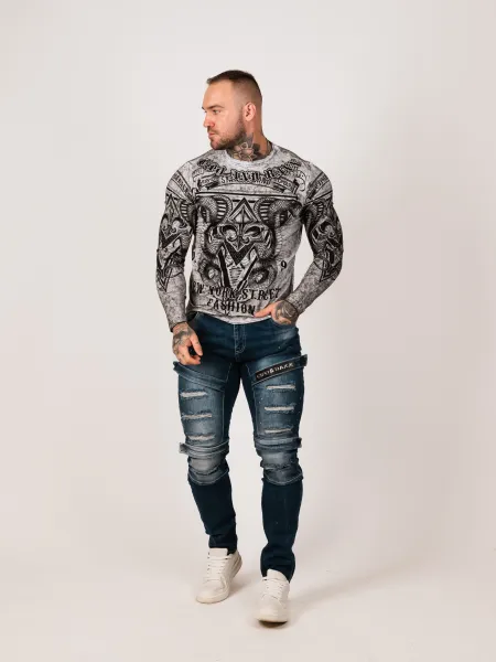 Pánske tričko CIPO & BAXX CL449 GREY Farba: Sivá, Konfekčná veľkosť: S