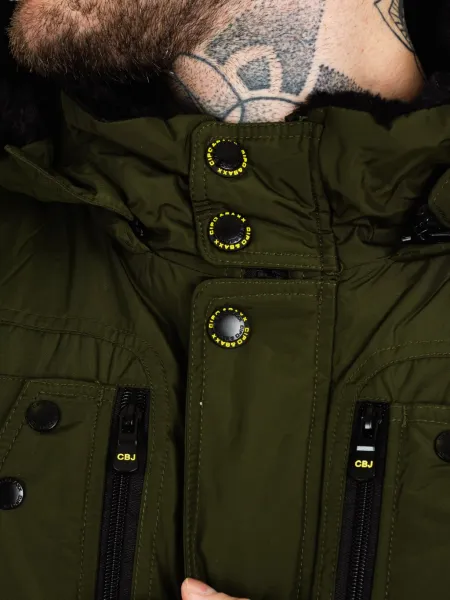 Pánska zimná bunda CIPO & BAXX CM130 KHAKI Farba: Khaki, Konfekčná veľkosť: M