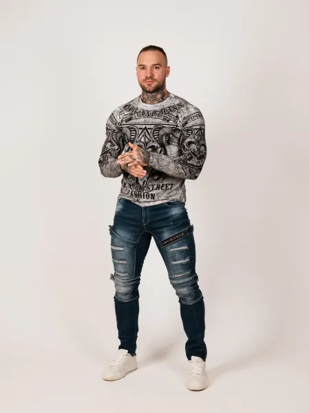 Pánske tričko CIPO & BAXX CL449 GREY Farba: Sivá, Konfekčná veľkosť: S