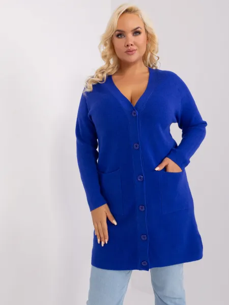 Factory Dámsky kardigán plus size Farba: Modrá, Veľkosť molet: XL/XXL