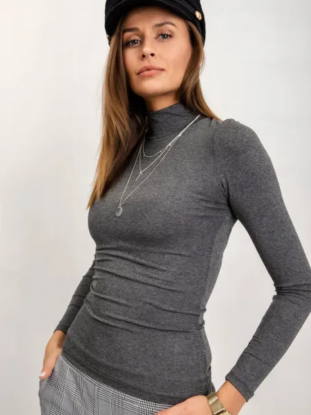Factory Dámsky priliehavý polrolák CASSIE Farba: Hnedá, Veľkosť: S