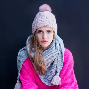Alega Dámska čiapka s pompónom /mix farieb Farba: Žltá, Veľkosť: UNI