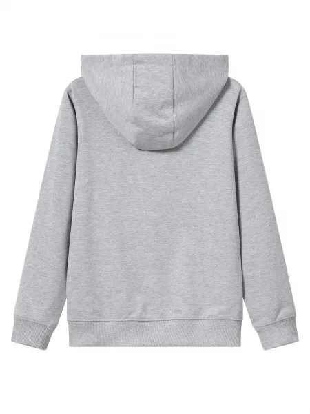 Glo Story Chlapčenská basic mikina s kapucňou na zips Farba: Sivá, Veľkosť: 152/158