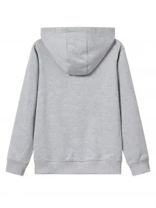 Glo Story Chlapčenská basic mikina s kapucňou na zips Farba: Sivá, Veľkosť: 152/158