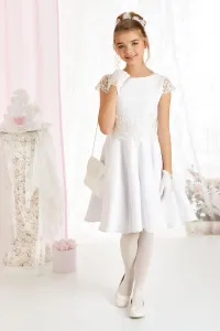 Emma Dievčenské šaty  ANA M/490 Farba: Biela, Veľkosť: 164