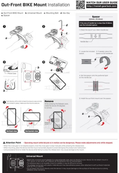 Spigen GearLock Out Predný držiak na bicykel