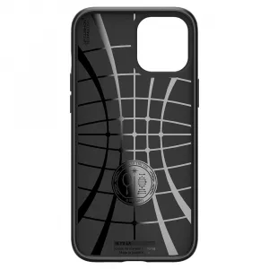 Spigen Liquid Air silikónový kryt na iPhone 12 / 12 Pro, čierny (ACS01701)