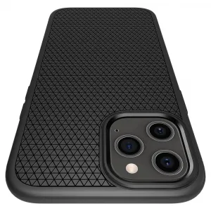 Spigen Liquid Air silikónový kryt na iPhone 12 / 12 Pro, čierny (ACS01701)