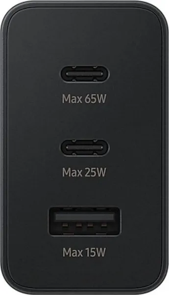 Samsung Travel Charger Quick Charger C+C+U, QC 3.0, PD 3.0, 65W, čierna EU (EP-T6530NBEGEU)