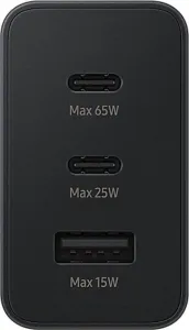 Samsung Travel Charger Quick Charger C+C+U, QC 3.0, PD 3.0, 65W, čierna EU (EP-T6530NBEGEU)