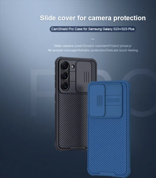 Nillkin CamShield kryt na Samsung Galaxy S23 Plus, čierny
