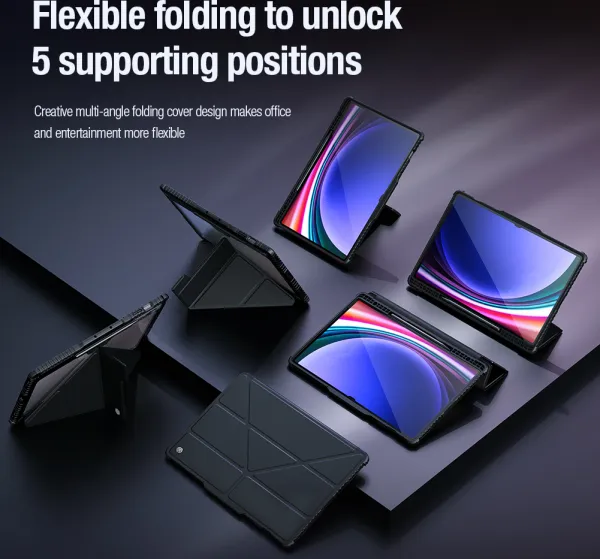 Nillkin Bumper Leather puzdro na Samsung Galaxy Tab S9 Ultra, čierne