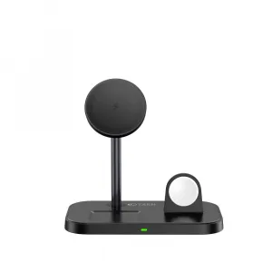 Tech-Protect A22 3in1 bezdrôtová nabíjačka na mobil  / AirPods / Apple Watch, čierna