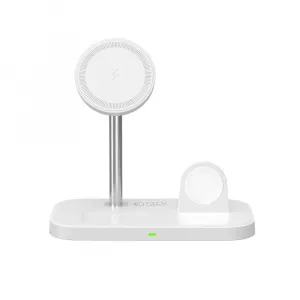 Tech-Protect A22 3in1 bezdrôtová nabíjačka na mobil / AirPods / Apple Watch, biela