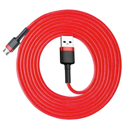Baseus CAMKLF-C09 Kábel Micro USB 2m, Červený