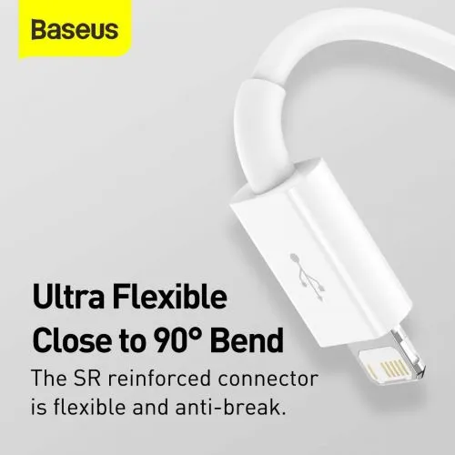 Kábel USB 3w1 Baseus Superior Series, USB do micro USB / USB-C / Lightning, 3,5 A, 1,2 m (biely) 026226