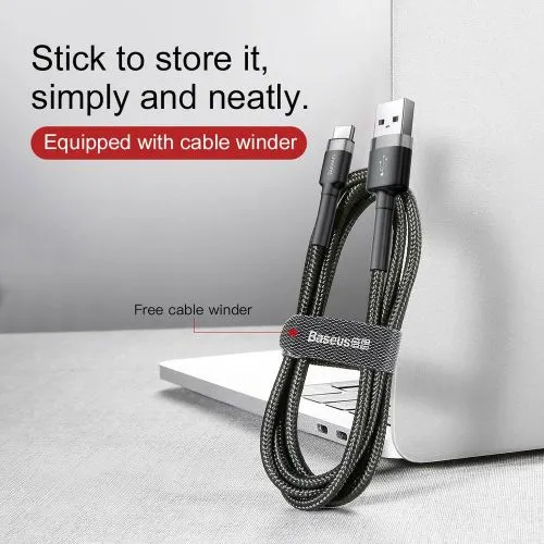 Kábel USB na USB-C Baseus Cafule 2A 3m (šedo-čierny) 020107