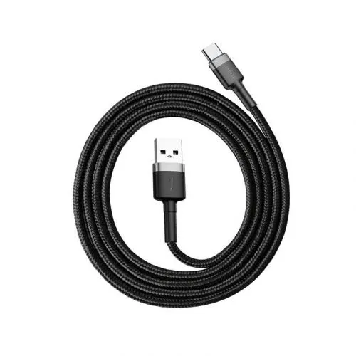 Baseus Type-C Cafule Cable 3A 1m Gray + čierna (CATKLF-BG1)