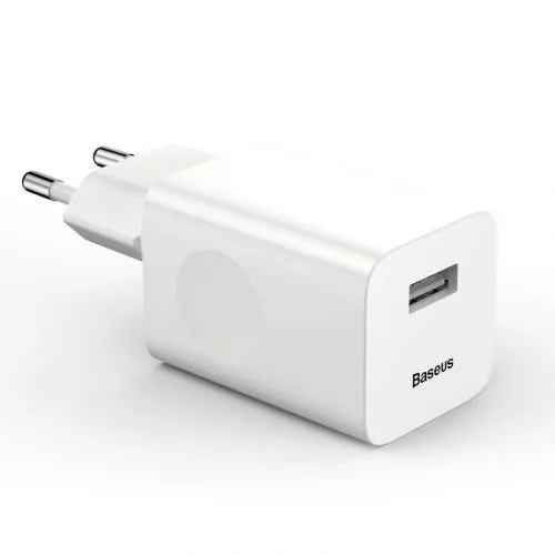 Nabíjacia rýchlonabíjačka Baseus, USB, QC 3.0, 24 W (biela) 015905