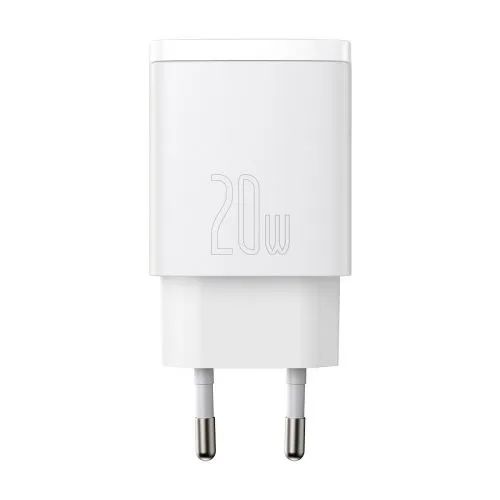 Kompaktná rýchlonabíjačka Baseus USB+ USB-C 20 W - biela