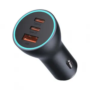 Baseus Golden Contactor Pro nabíjačka do auta, 2x USB-C, 1x USB, 65W
