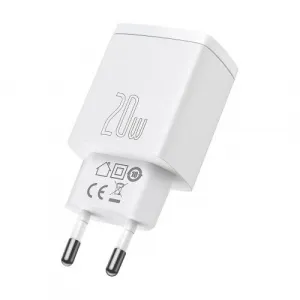 Kompaktná rýchlonabíjačka Baseus USB+ USB-C 20 W - biela