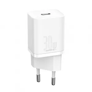Baseus Super Si Quick Charger 1C 30W nástenná nabíjačka (biela) 027582