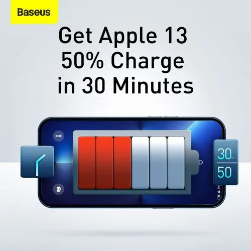 Kompaktná rýchlonabíjačka Baseus, 2xUSB, USB-C, PD, 3A, 30W (čierna) 028970