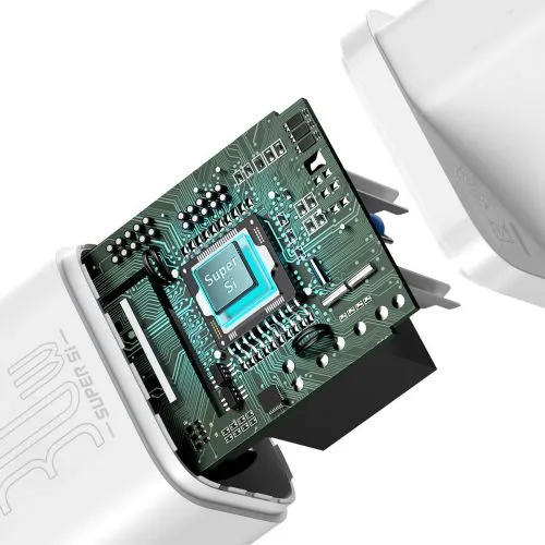 Baseus Super Si Quick Charger 1C 30W nástenná nabíjačka (biela) 027582