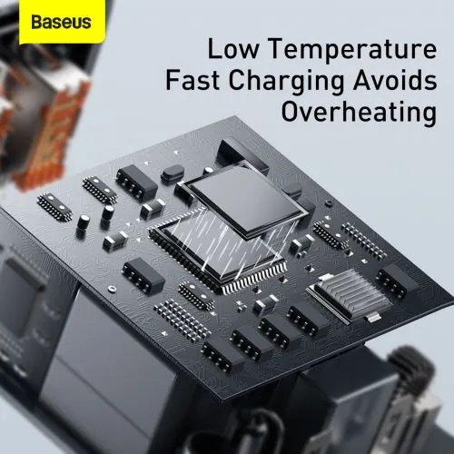 Kompaktná rýchlonabíjačka Baseus, 2xUSB, USB-C, PD, 3A, 30W (čierna) 028970