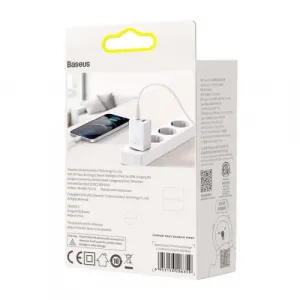 Baseus Quick Nabíjačka USB-A/ USB-C 30W, Biela