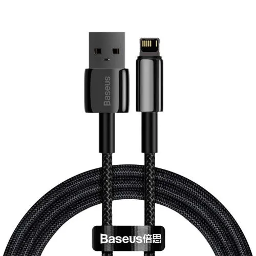Baseus Tungsten Gold USB-Lightning kábel, 2,4A, 1m (čierny) 025645