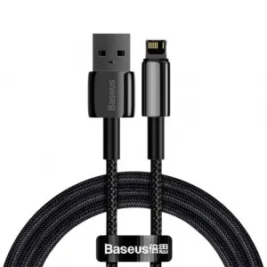 Baseus Tungsten Gold USB-Lightning kábel, 2,4A, 1m (čierny) 025645
