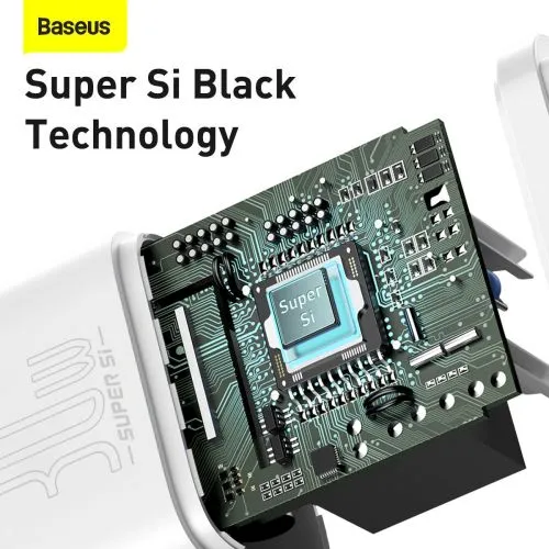 Baseus Super Si Quick Charger 1C 30W nástenná nabíjačka (biela) 027582