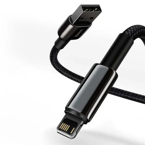 Baseus Tungsten Gold USB-Lightning kábel, 2,4A, 1m (čierny) 025645